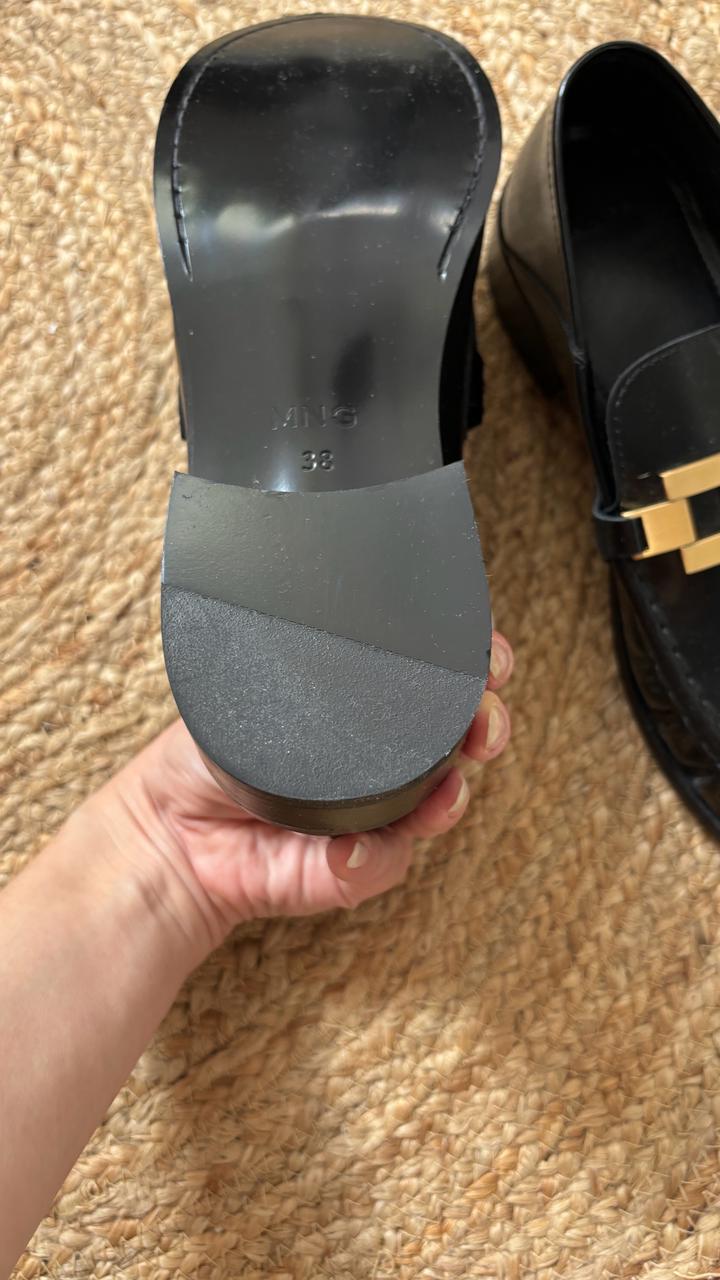 Кожаные лоферы Mango