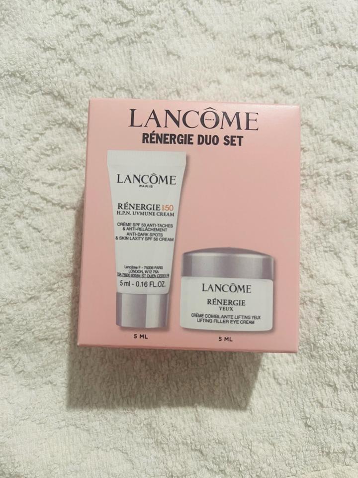 Дорожный мини-набор уходовой косметики Lancôme Rénergie DuoSet. Два крема по 5мл