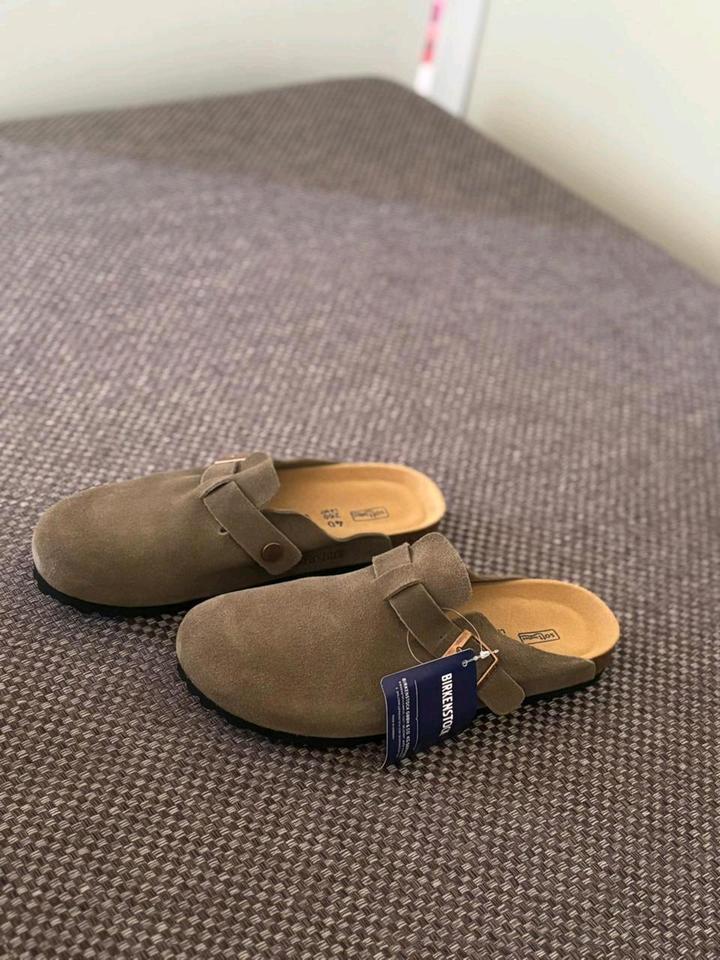Замшевые слиперы Birkenstock