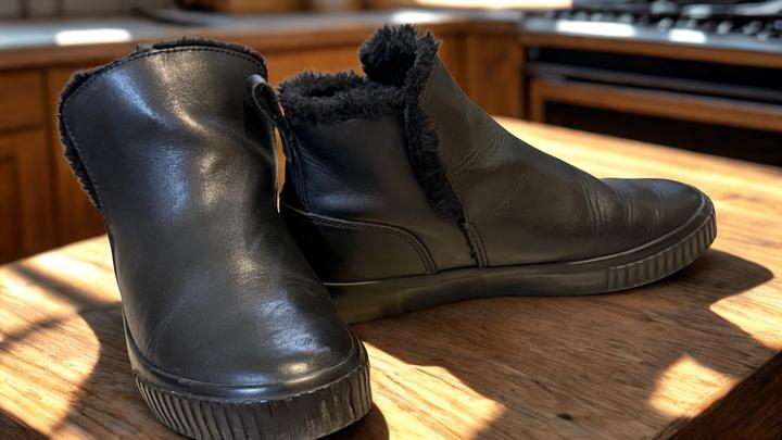 Кожаные черные ботинки Timberland с мехом, оригинал