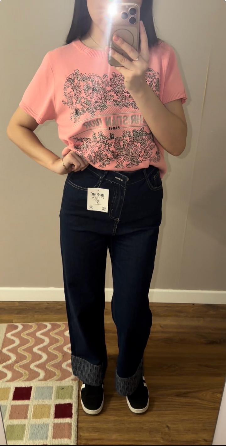 Розовая футболка(кофточка)