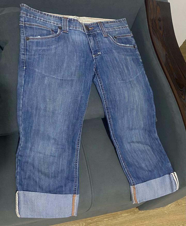 Летние джинсовые шорты бермуды Zara trf