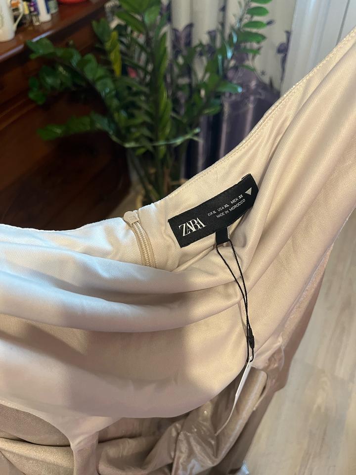 Блестящее длиное платье Zara L/Xl размер