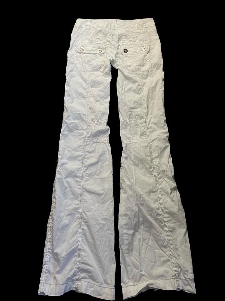 Military cargo flared pants