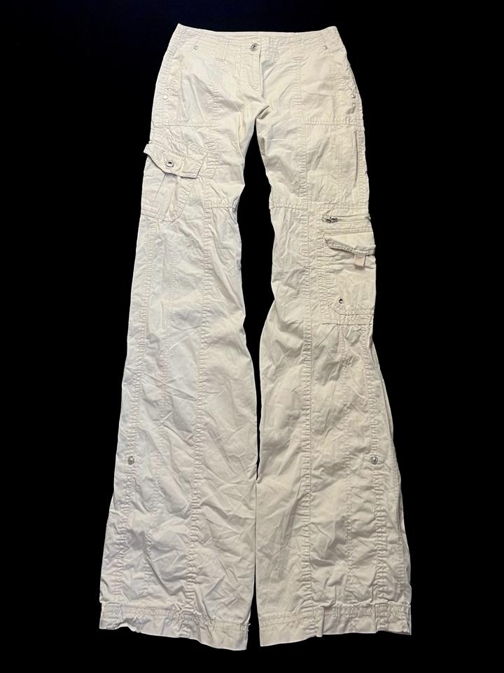 Military cargo flared pants