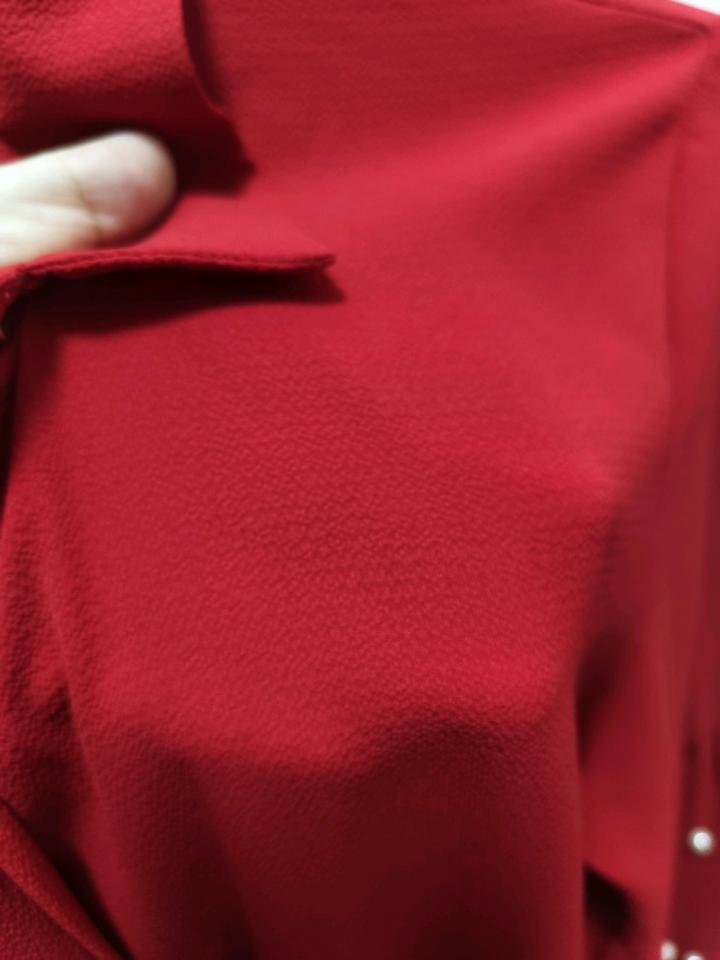 Красное турецкое платье-рубашка