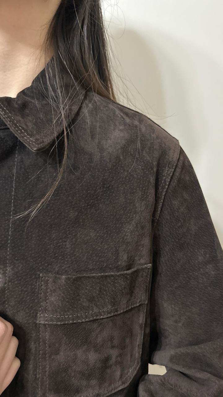 Пиджак zara натуральная замша