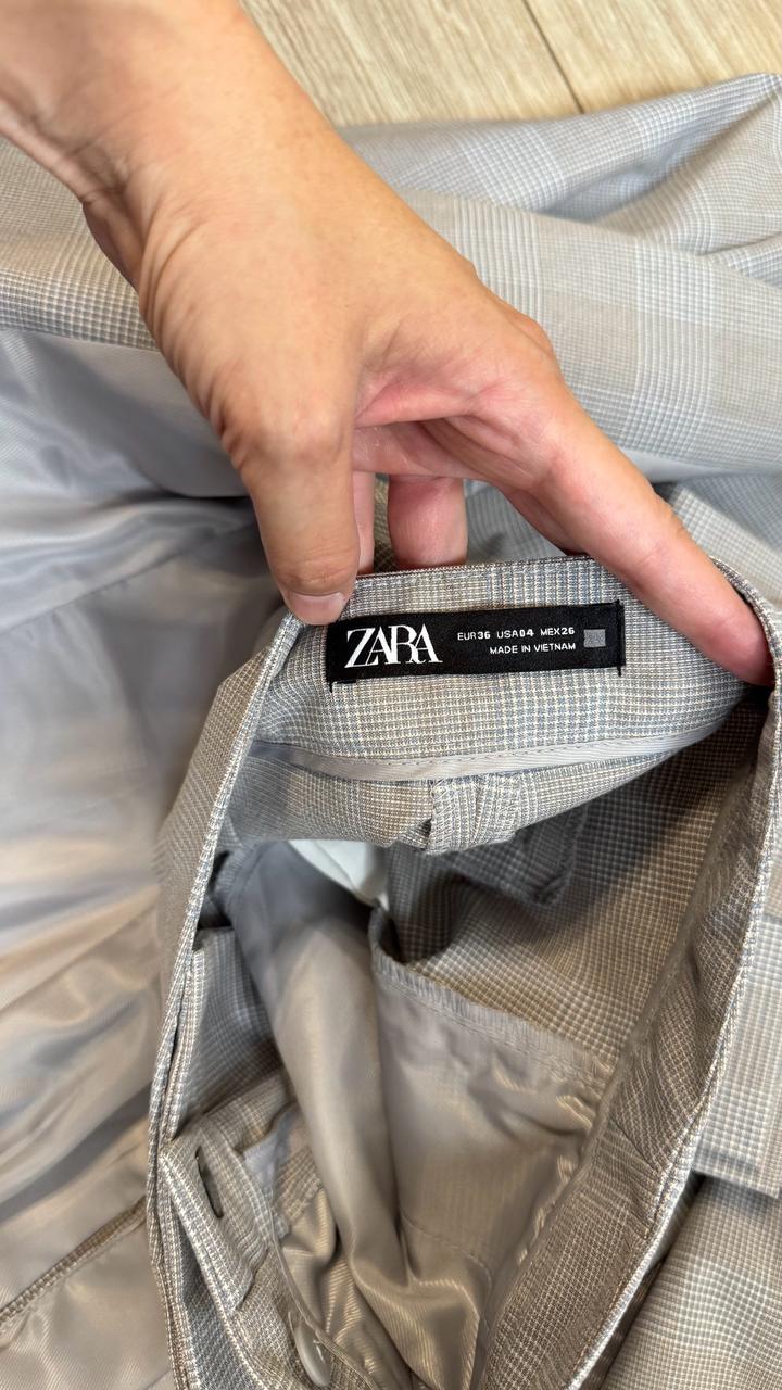 Серо-голубой костюм Zara