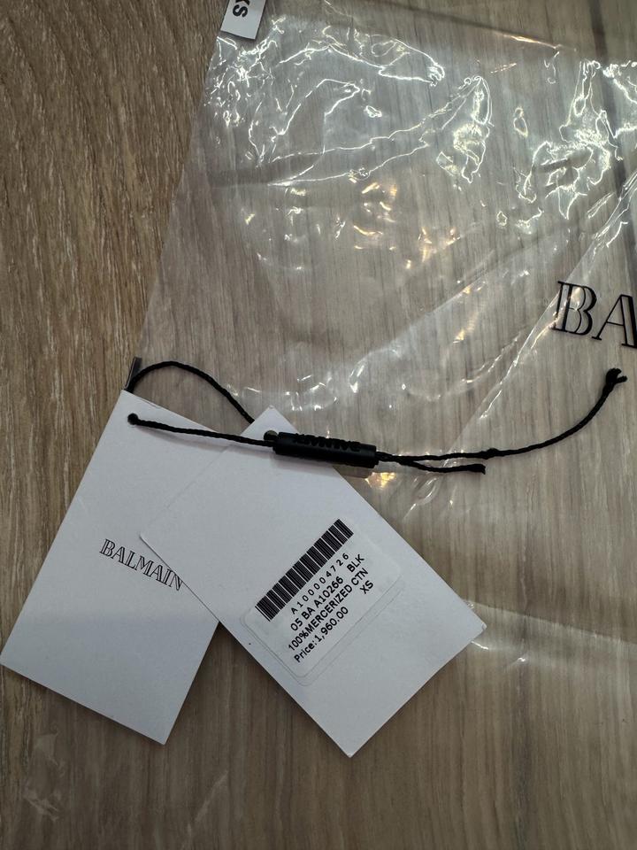 Футболка Balmain оригинал с чеком, подарочным пакетом, размер XS