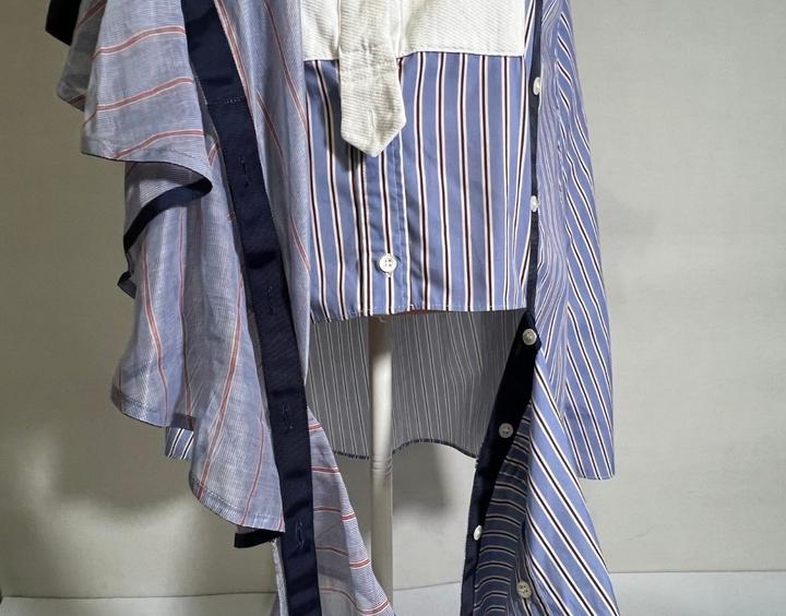 Рубашка топ блуза Sacai M/L 46-48 размер в полоску