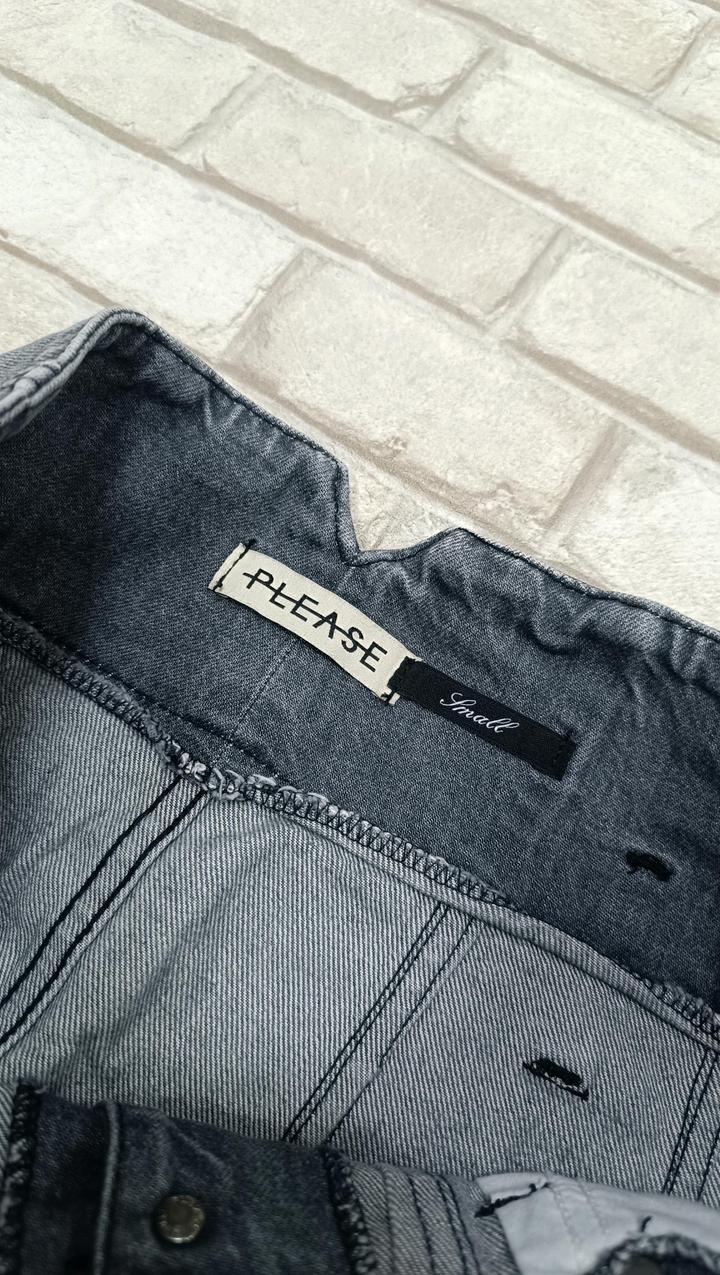 Юбка джинсовая на пуговицах с карманами