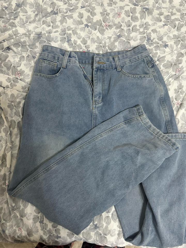 Новые джинсы палаццо голубые