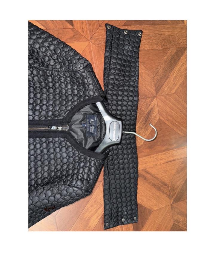 Armani jeans Черное полиамидовое пальто