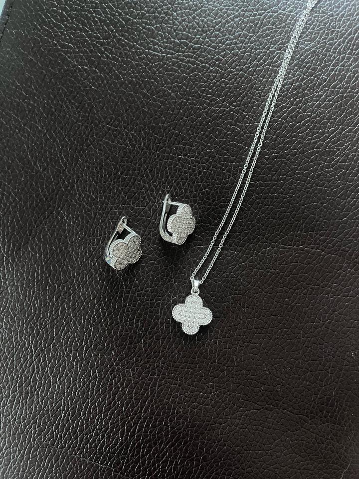 Серьги и подвеска van cleef 🍀