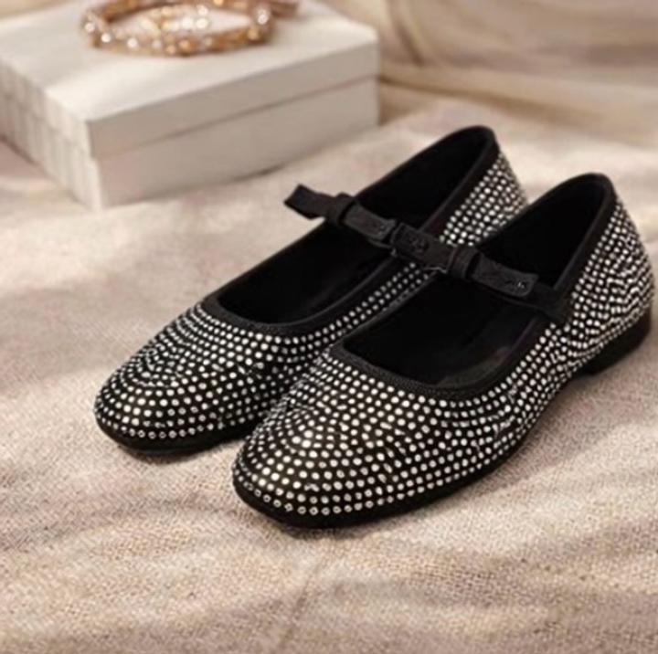 Балетки со стразами