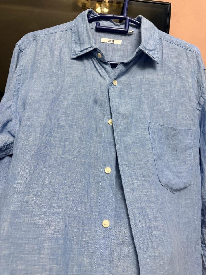 Uniqlo рубашка лен