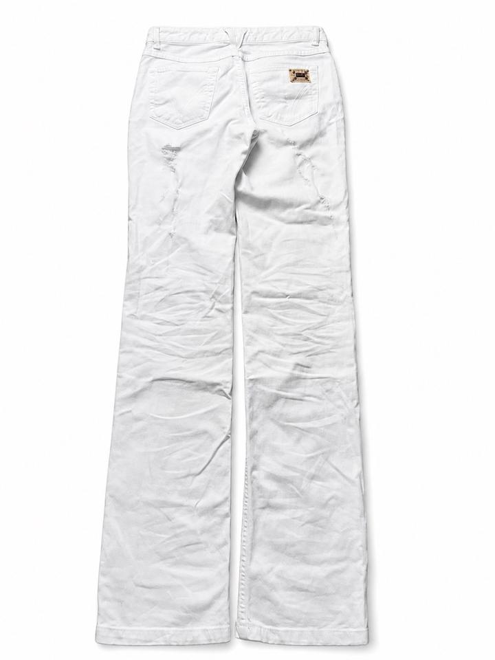 Dolce & Gabanna white distressed jeans