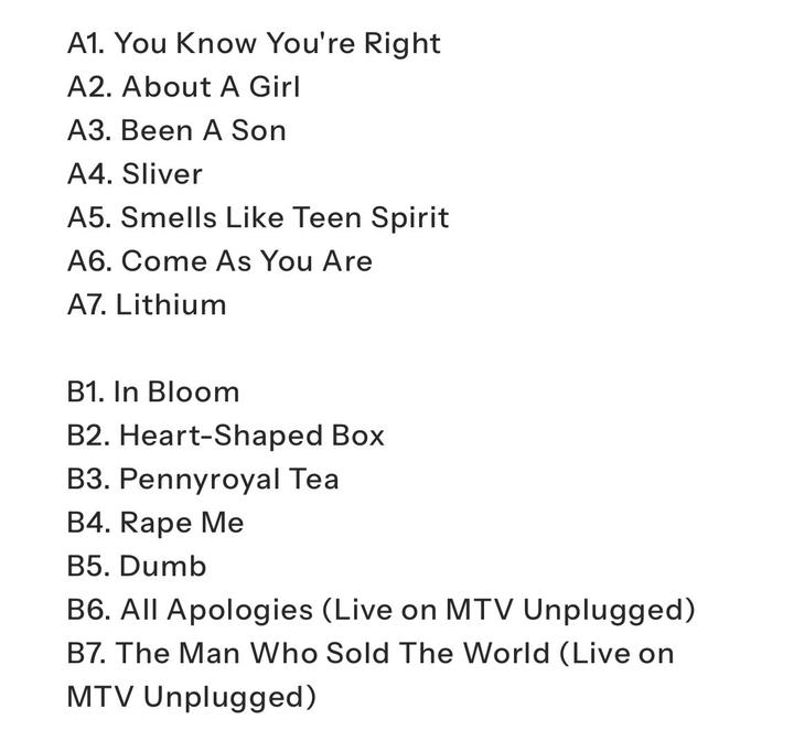 Новая виниловая пластинка Nirvana