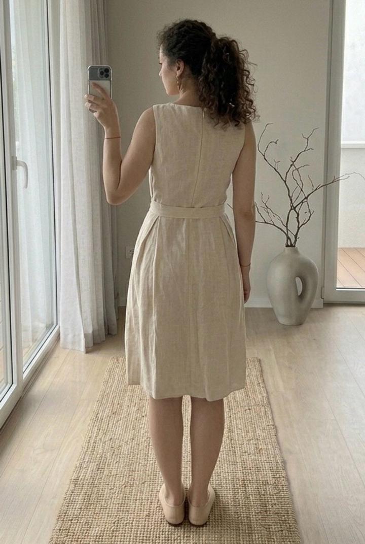 Льняное платье