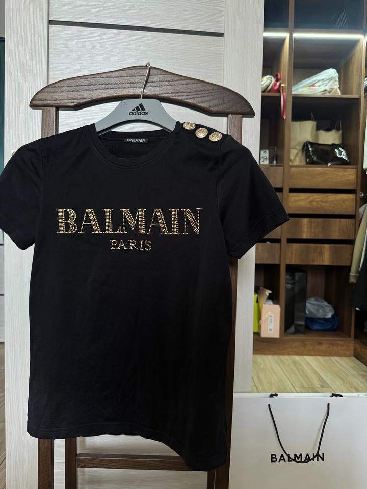 Футболка Balmain оригинал с чеком, подарочным пакетом, размер XS