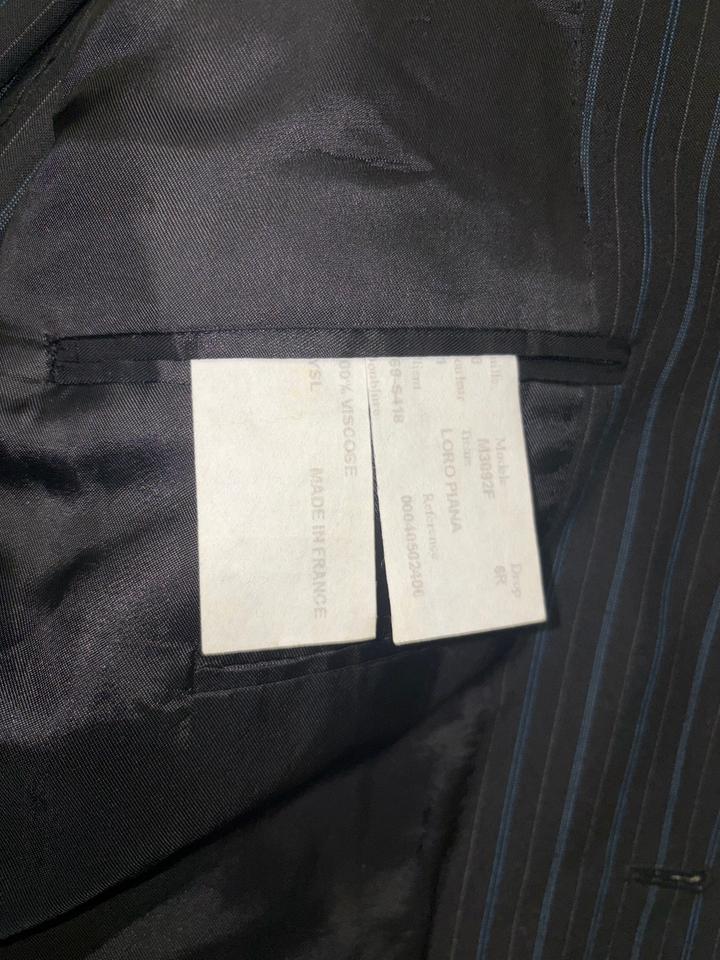 Костюм в полоску Yves Saint Laurent x Loro Piana Super 120