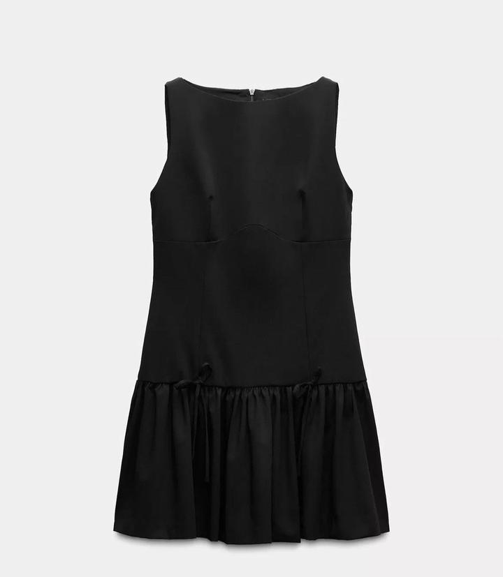 черное платье zara