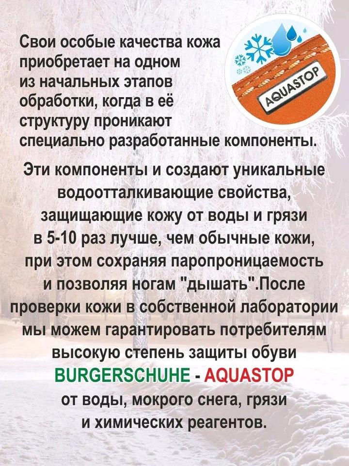 Зимние сапоги BURGERSCHUHE на шерсти COMFORT — защита АКВАСТОП