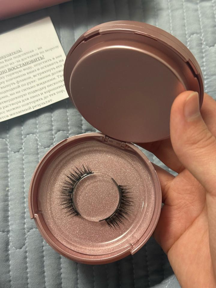 Ресницы накладные магнитные GreenAurum, в футляре с зеркалом, 2 пары