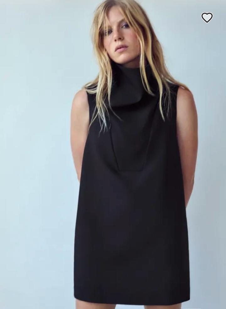 Платье Zara с шалевым воротником