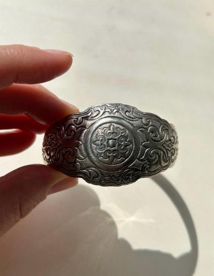 Серебряный казахский браслет