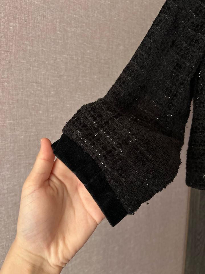 Укороченный чёрный пиджак 🖤