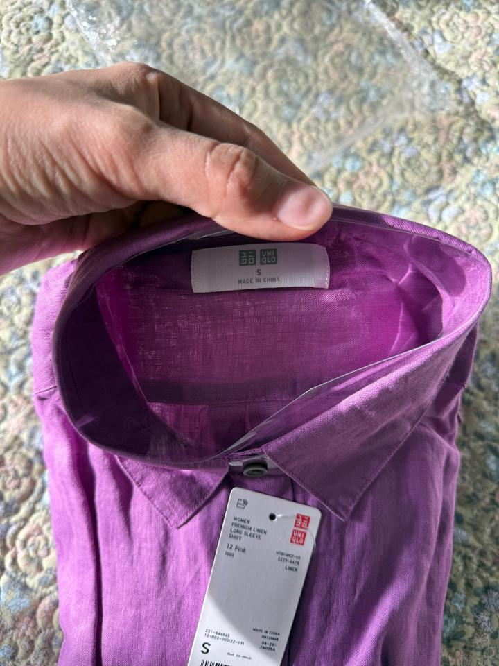 Льняная рубашка Uniqlo