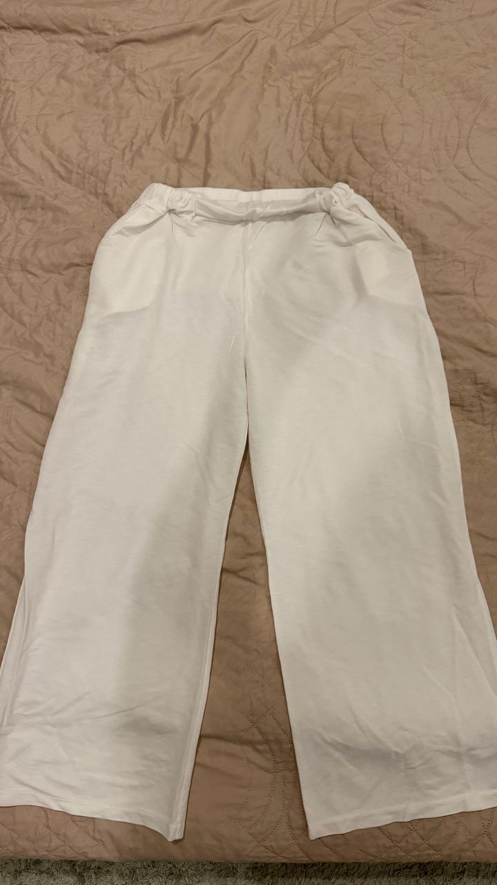 Белые женские брюки / кюлоты