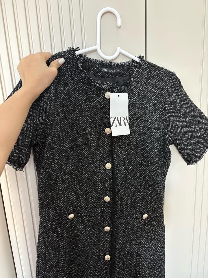 Платье твид зара