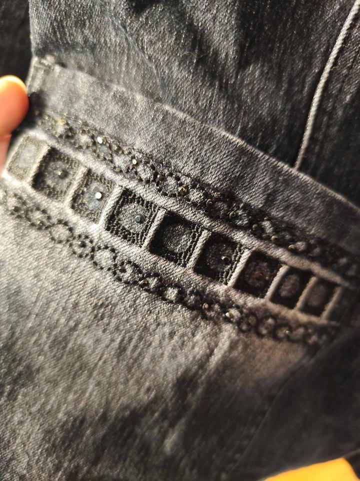 Джинсовый укороченный жакет (пиджак)