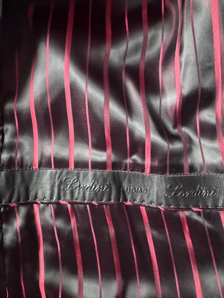 Мужской кожаный плащ lordini