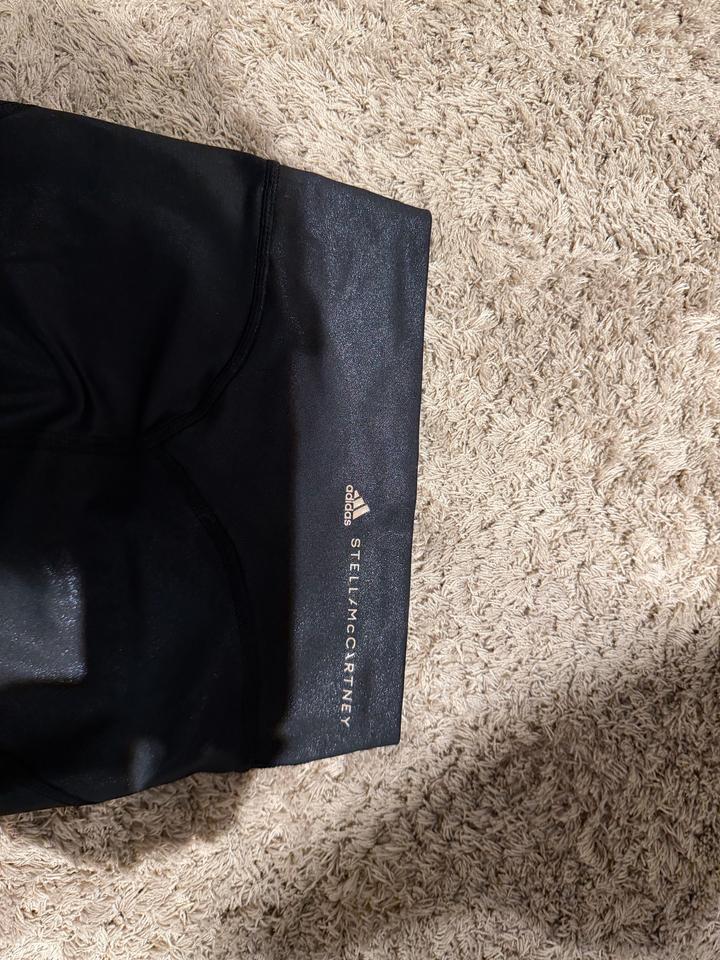 Леггинсы adidas by Stella McCartney XS, глянцевые чёрные
