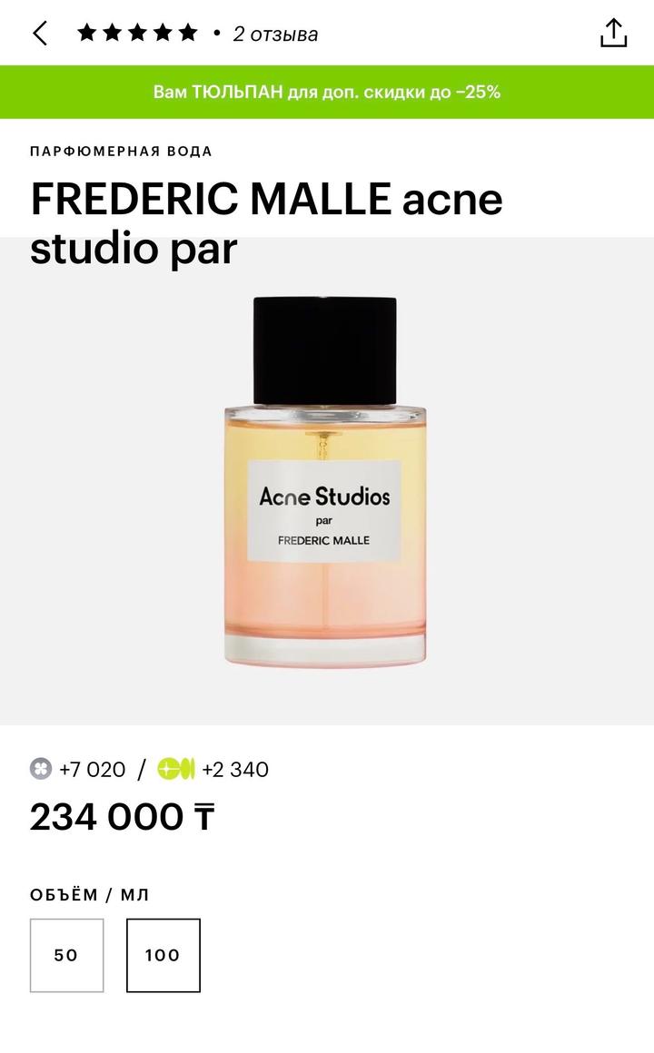Frederic Malle acne studios парфюм