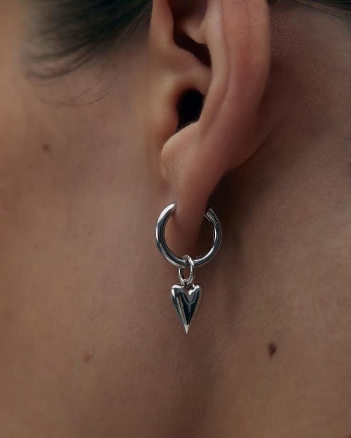 Серьги с сердечками