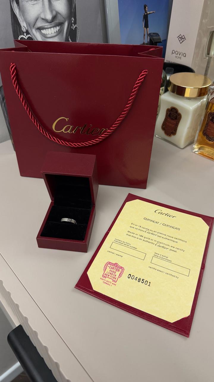 Кольцо Cartier люкс 1:1 в полной комплектации материал сталь