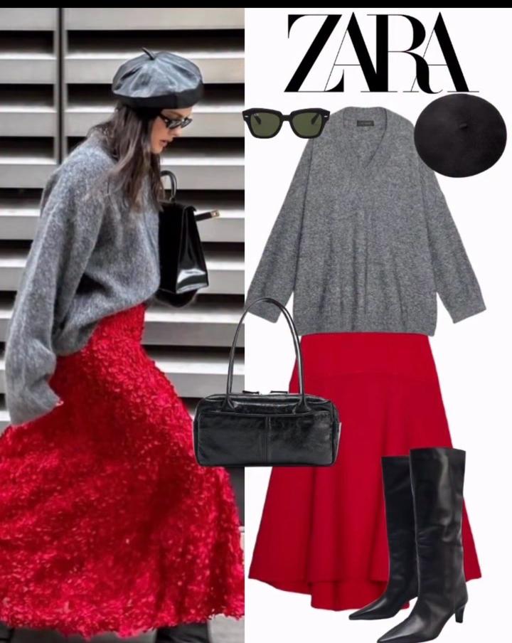 Юбка миди ZW COLLECTION ZARA