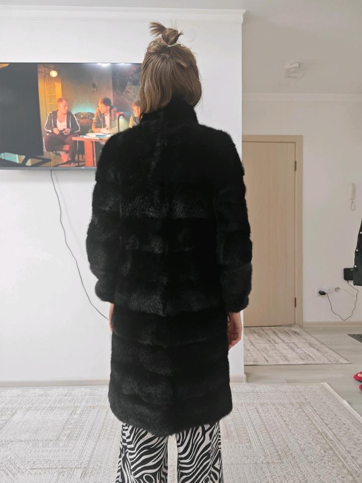 Натуральная норка черный бриллиант