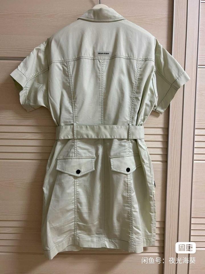 Новое платье с поясом р 44-46 мятное/фисташковое рубашка мини