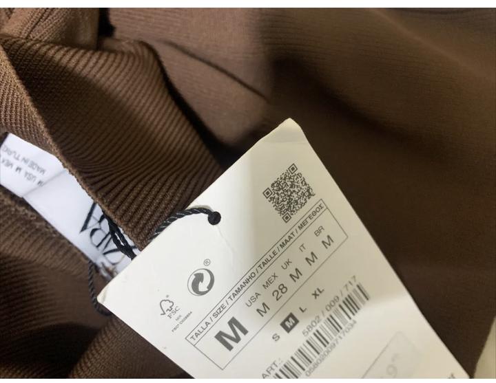 Зара ТРИКОТАЖНЫЙ ТОП С ВЫСОКИМ ВОРОТНИКОМ И ПОДПЛЕЧНИКАМИ