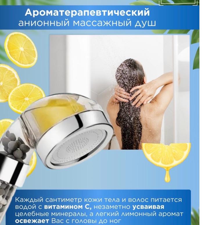 Душевая лейка с фильтром с эффектом СПАс возможностью замены наполнителя