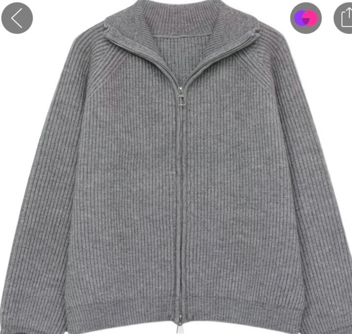 Тёплый серый кардиган