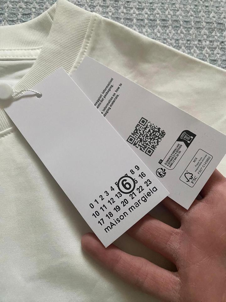 Белая футболка Maison margiela