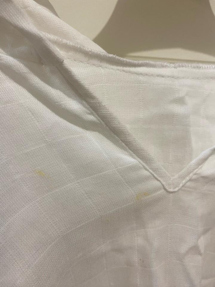 Пляжная накидка на мальчика /девочку белый лен