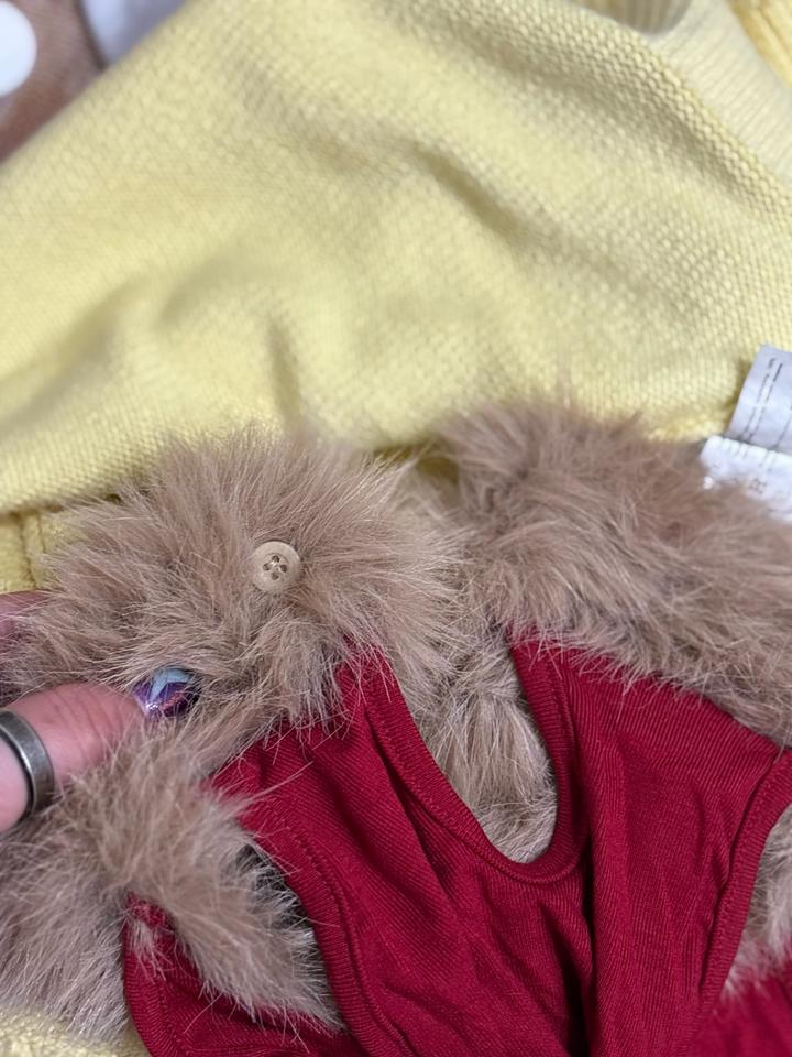 Топик с меховым воротником
