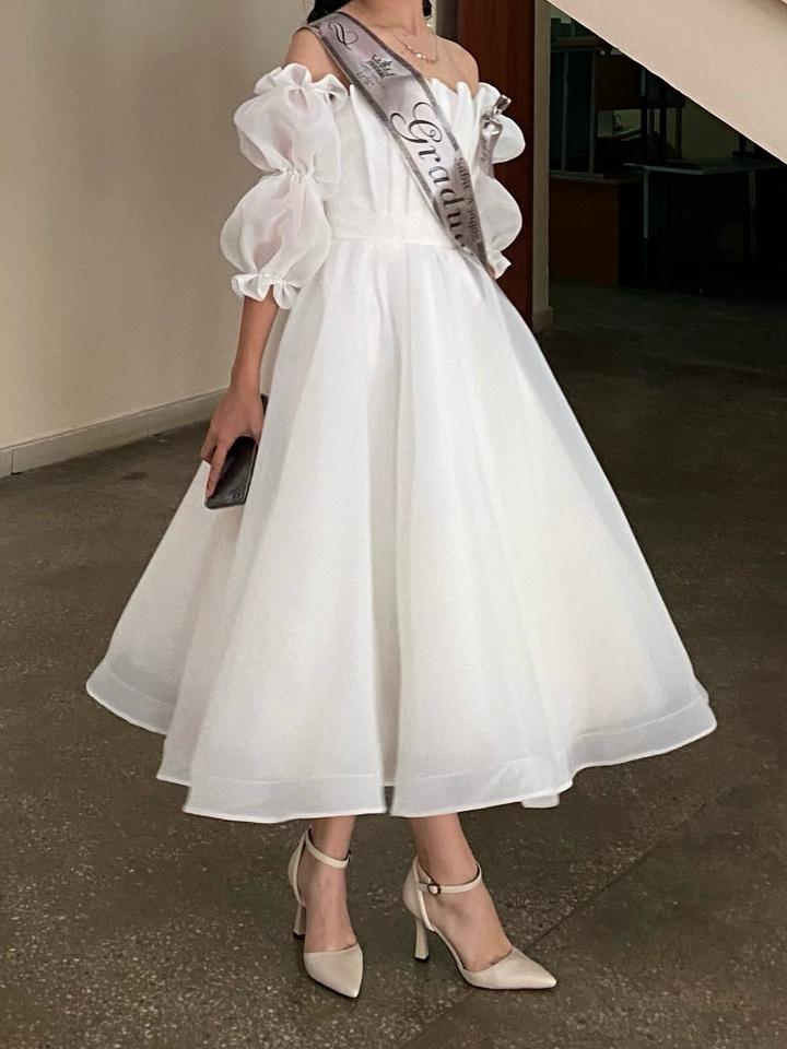 Белое платье на выпускной вальс/25мая/вечер, собственного пошива